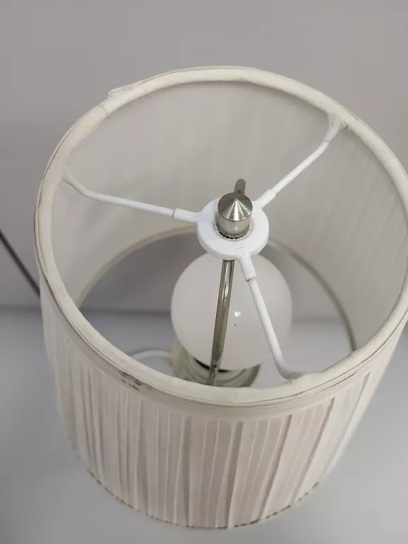 IKEA ARSTID LAMPA STOŁOWA, NIKLOWANO/BIAŁY, 55CM