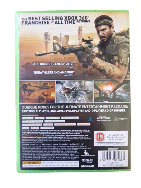 GRA CALL OF DUTY BLACK OPS XBOX 360