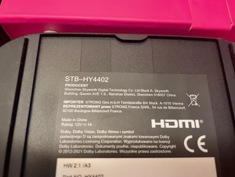 TV BOX MAGENTA +PUD