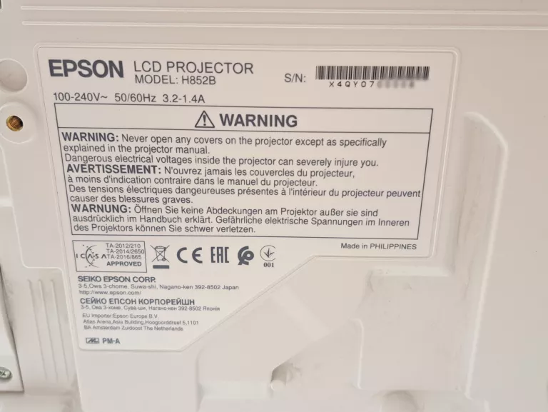 PROJEKTOR EPSON EH-TW5650 3LCD FULL HD PRZEBIEG 500H
