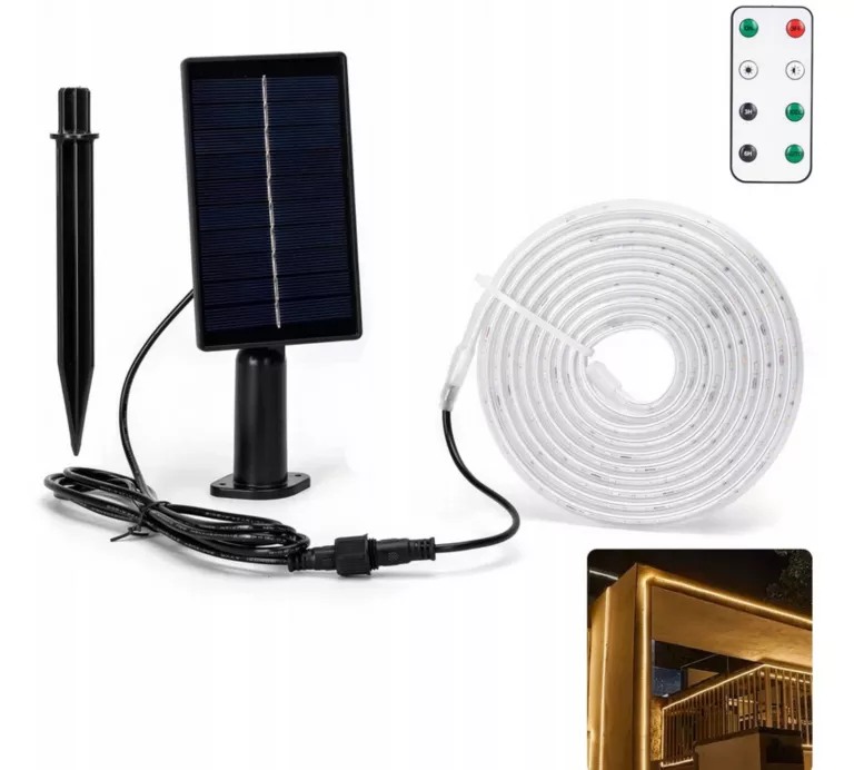 TAŚMA SOLARNA LED-3M-30W-2700K-300 LM-IP65