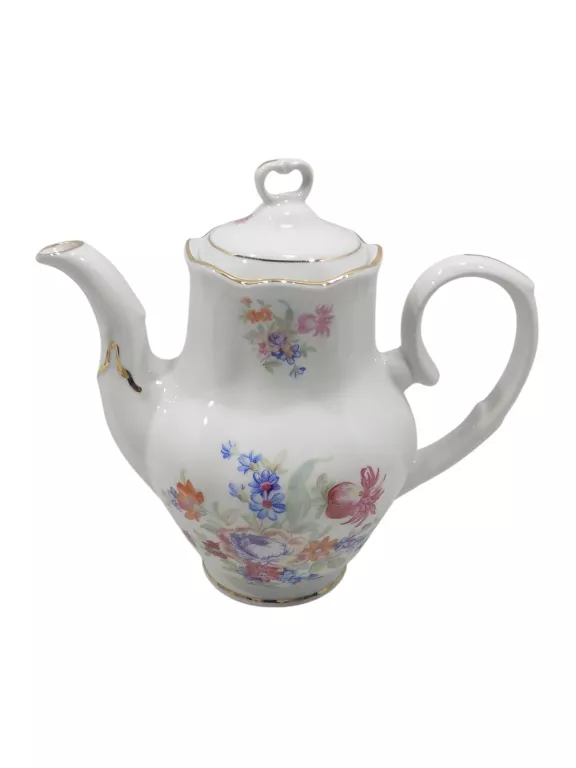 KWIATOWY SERWIS KAWOWY PORCELANA WAŁBRZYCH 6 OS. KOMPLET