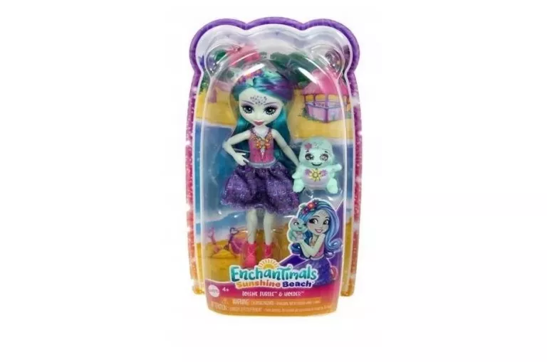ENCHANTIMALS LALKA TOLENE TURTLE + ZWIERZĄTKO ŻÓŁWIK HOLDER HXB96 IDEAŁ