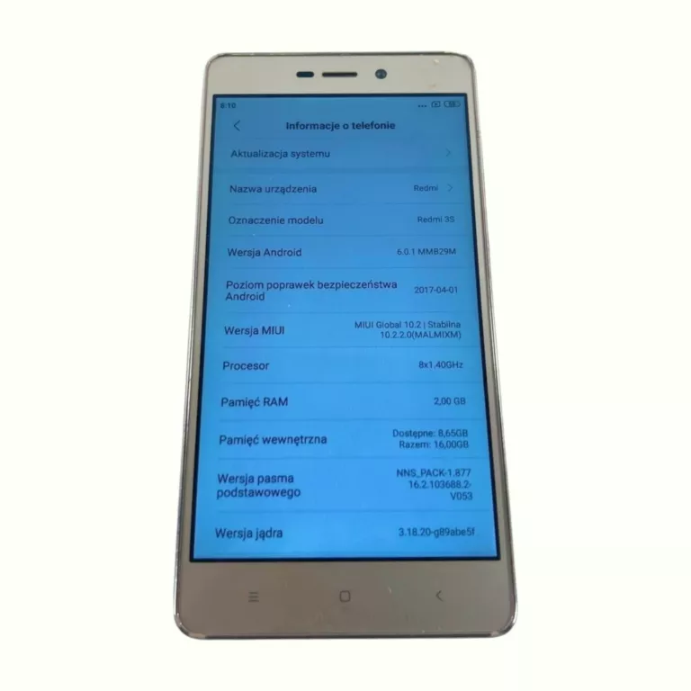SMARTFON XIAOMI REDMI 3S 2 GB / 16 GB 4G (LTE) ZŁOTY