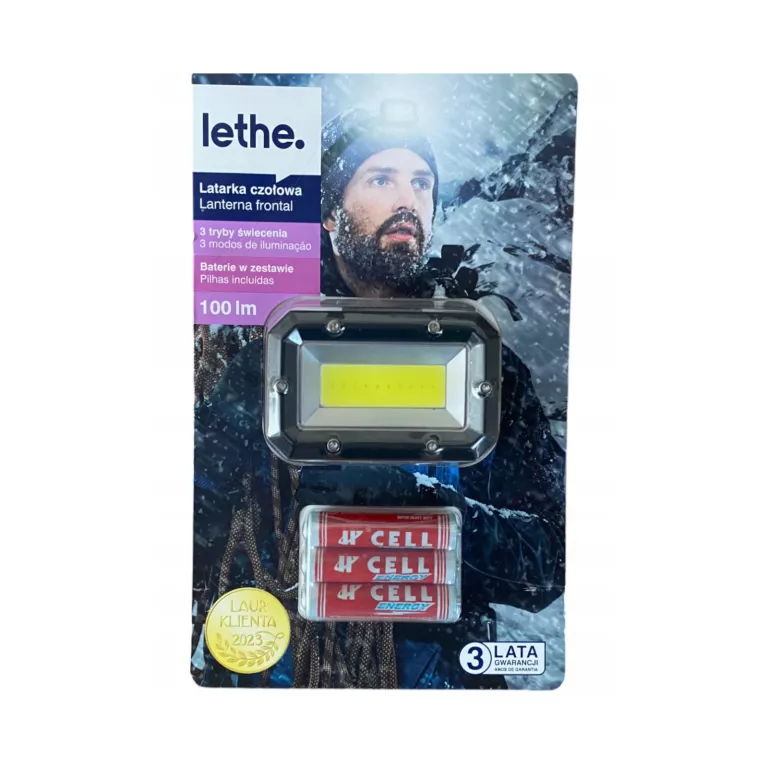 LATARKA CZOŁOWA LETHE 100 LM CZARNA