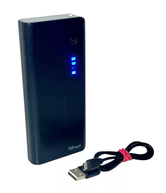 POWERBANK TRUST 13000 MAH CZARNY + KABEL