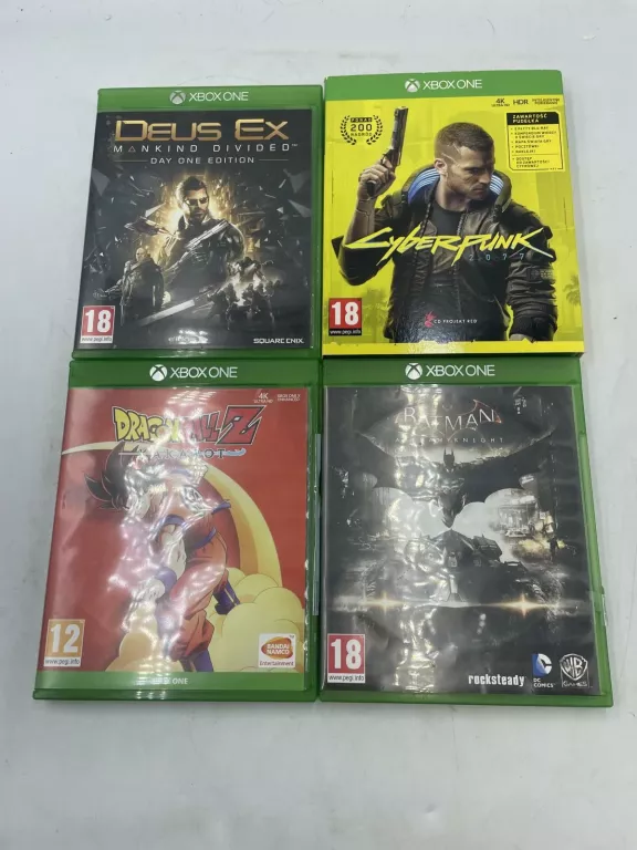 ZESTAW GIER NA XBOX ONE 4 SZT