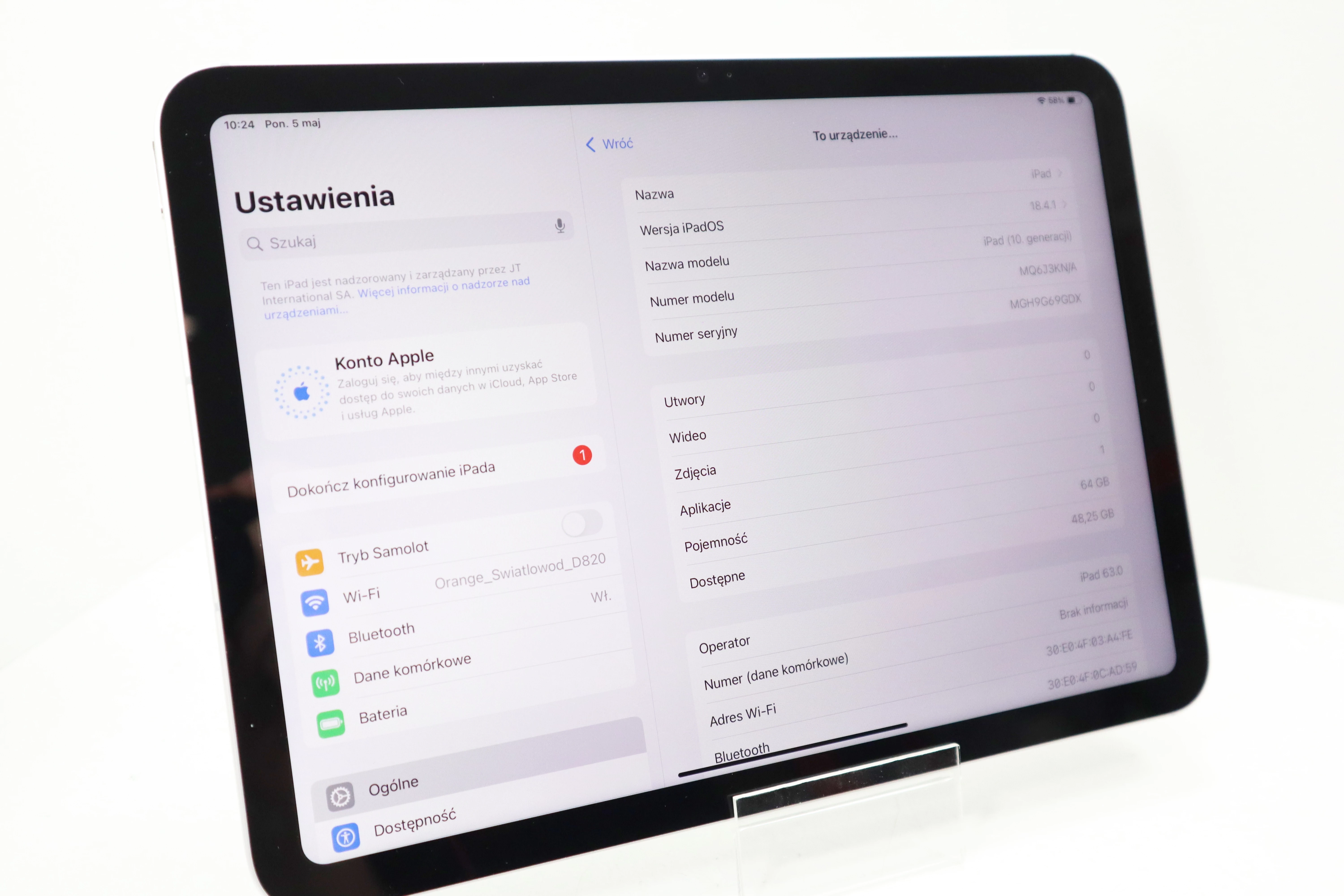 tablet-ipad-10gen-109-64gb-opis-na-czesci-kod-producenta-0194253361145