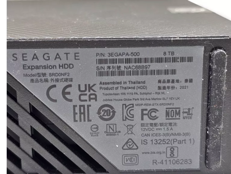 DYSK PRZENOŚNY SEAGATE EXPANSION DESKTOP 8TB