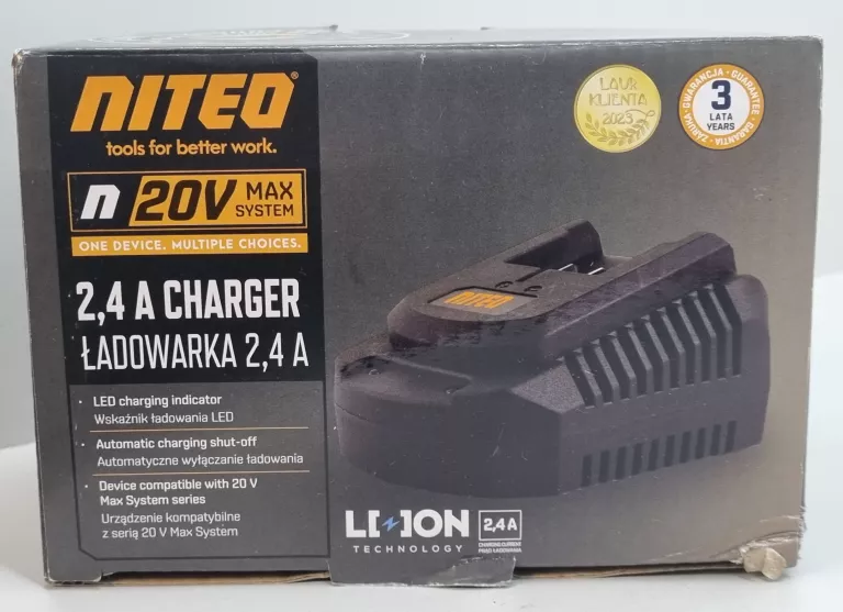 ŁADOWARKA NITEO 20V MAX SYSTEM 2.4A