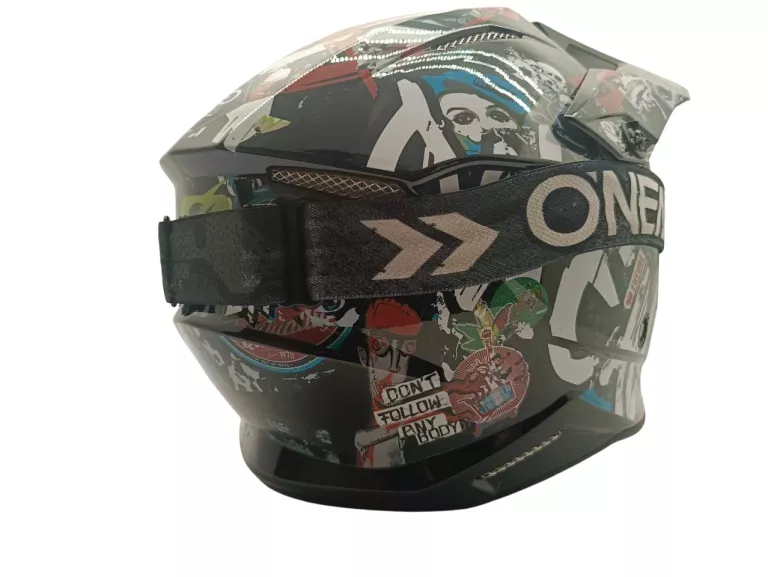 KASK CROSS ONEAL 3SRS Z GOGLAMI W KOMPLECIE ROZMIAR L 60CM BDB STAN