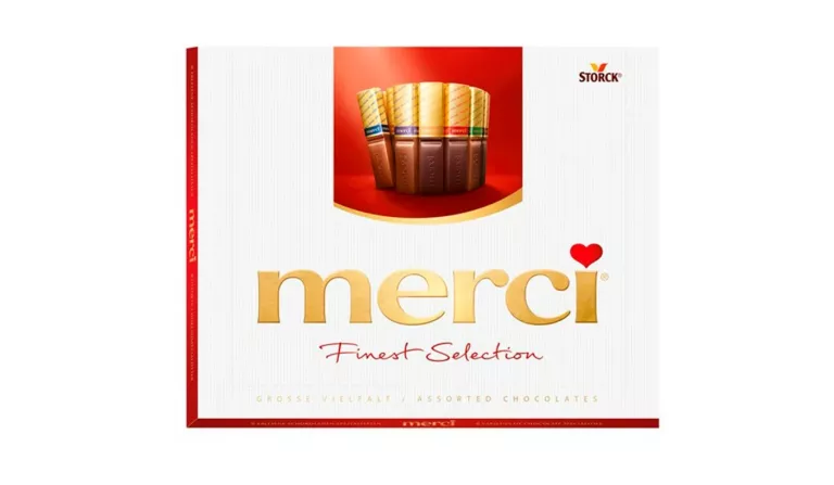 STORCK BOMBONIERKA MERCI CZERWONA 250G