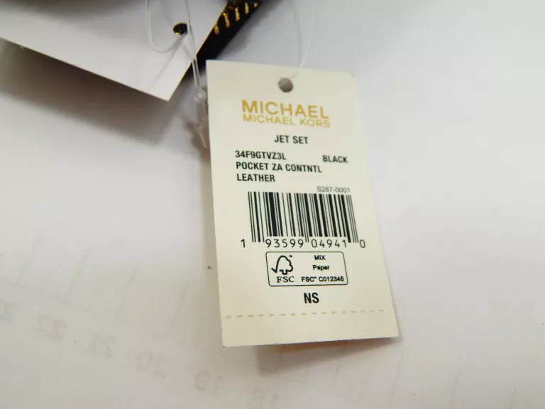 MICHAEL KORS PORTMONETKA SKÓRA NATURALNA CZARNY 34F9GTVZ3L