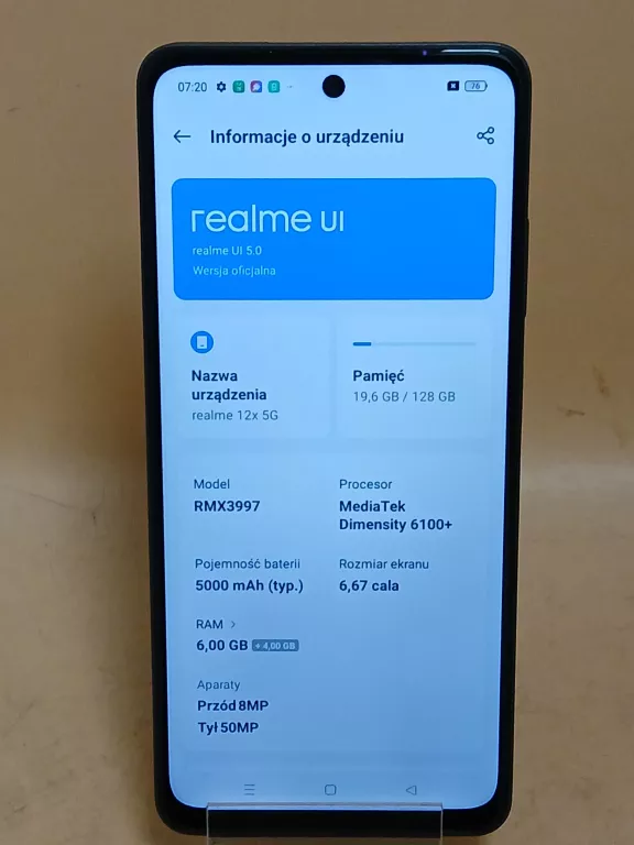TELEFON REALME 12X 5G 6/128