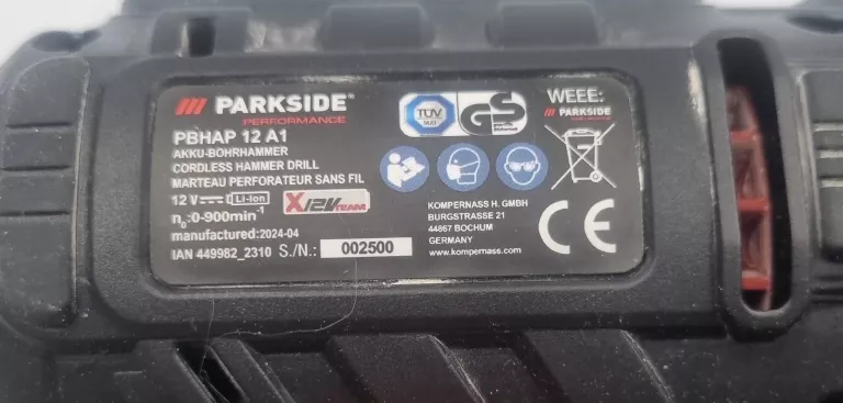 MŁOTOWIERTARKA PARKSIDE PBHA 12 A1