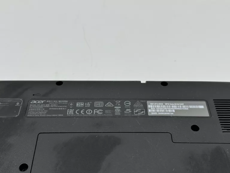 LAPTOP ACER ASPIRE ES1-572-51 + ŁAD