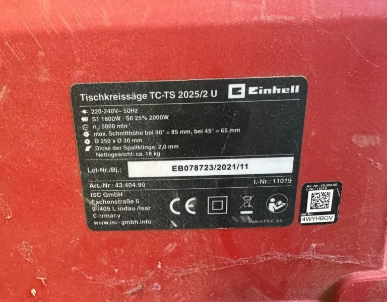 PIŁA STOŁOWA EINHELL TC-TS2025/2U
