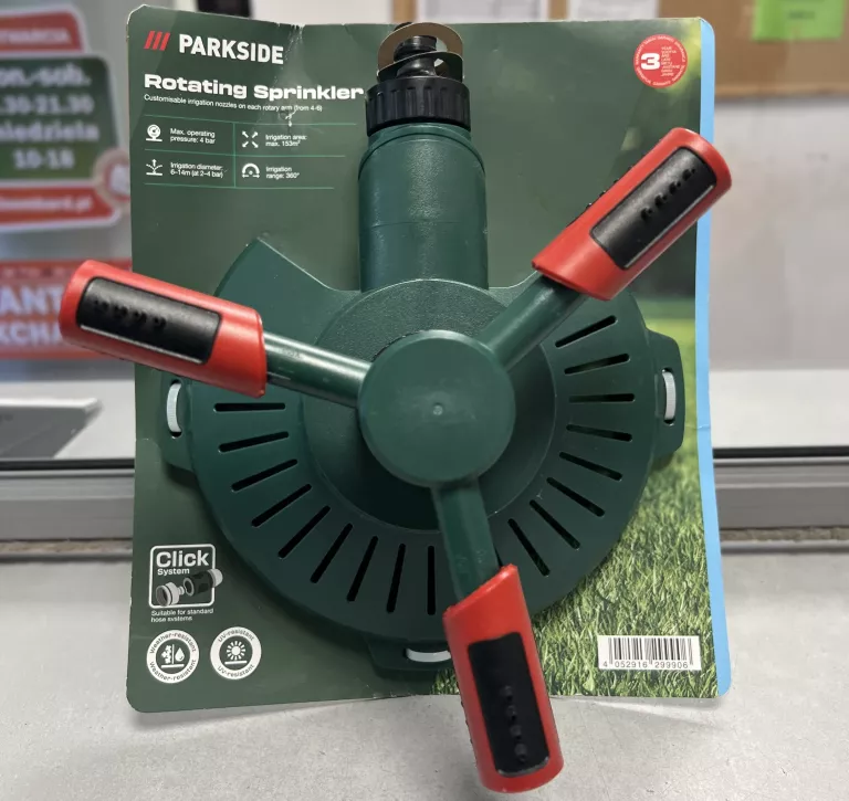 PARKSIDE ZRASZACZ KOŁOWY Z FILTREM PRECYZYJNYM 3 - 15 M 4 BAR