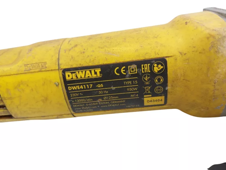 SZLIFIERKA KĄTOWA DEWALT DWE4117-QS ELEKTRYCZNA 950W 125MM