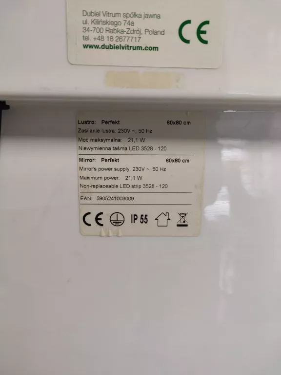 LUSTRO DUBIEL VITRUM PERFEKT 60X80