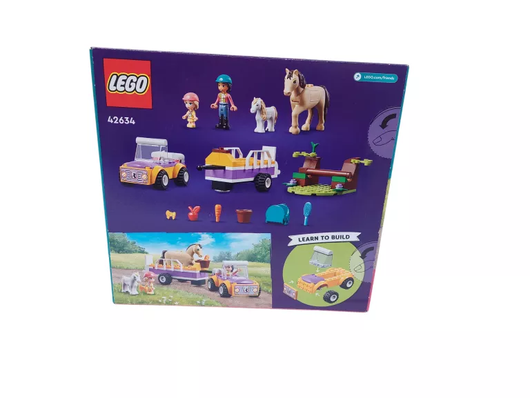 KLOCKI LEGO FRIENDS 42634 PRZYCZEPKA DLA KONIA I KUCYKA