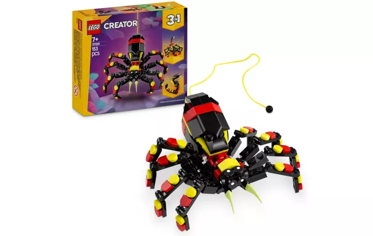 IDEALNY ZESTAW LEGO 31159 DZIKIE ZWIERZĘTA: NIEZWYKŁY PAJĄK STAN CUDO