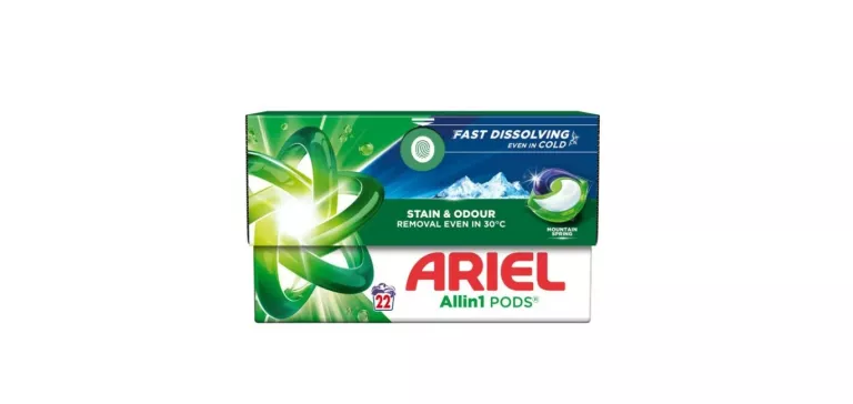 KAPSUŁKI DO PRANIA MOUNTAIN SPRING STAIN&ODOUR ALLIN1 PODS ARIEL 22 KAPSUŁ
