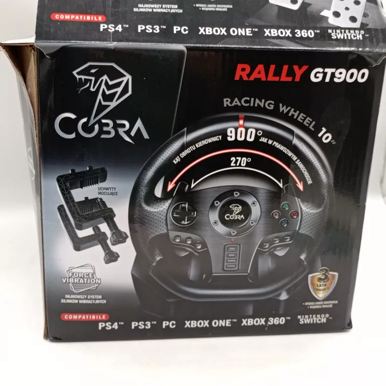 KIEROWNICA COBRA RALLY GT900 900 STOPNI + PEDAŁY