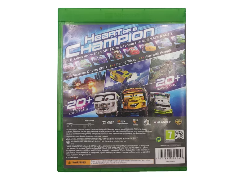 GRA NA XBOX ONE XONE: CARS 3 DRIVEN TO WIN