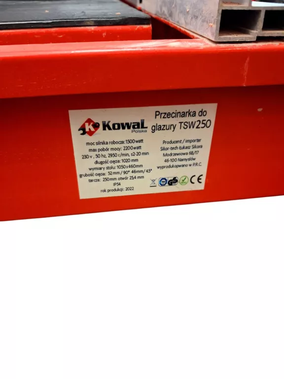 przecinarka-do-glazury-kowal-tsw250-nozki-seria-tsw250