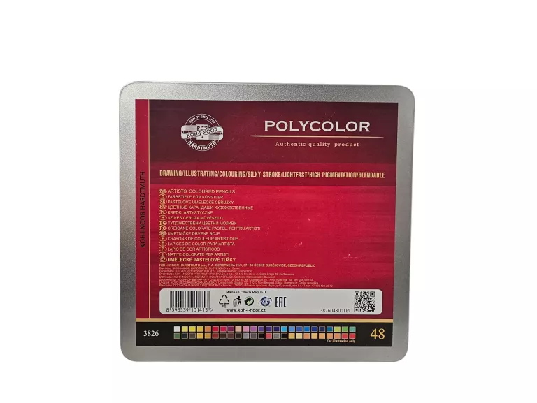 KREDKI POLYCOLOR 48 KOLOR KOH-I-NOOR 3826 METAL