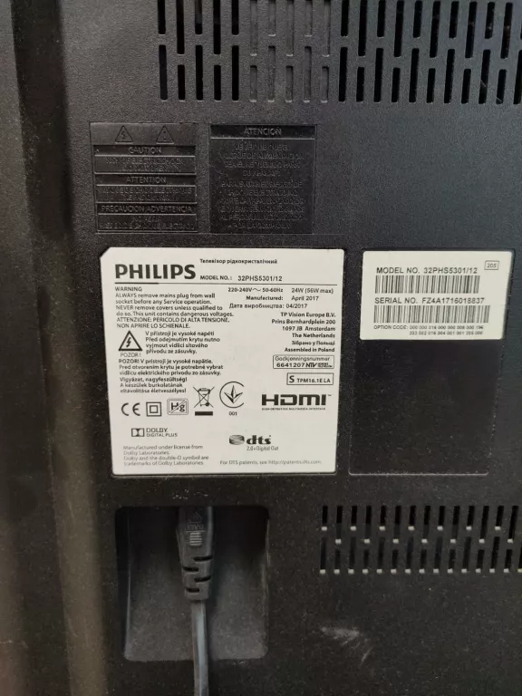 TELEWIZOR PHILIPS 32PHS5301/12 + PILOT