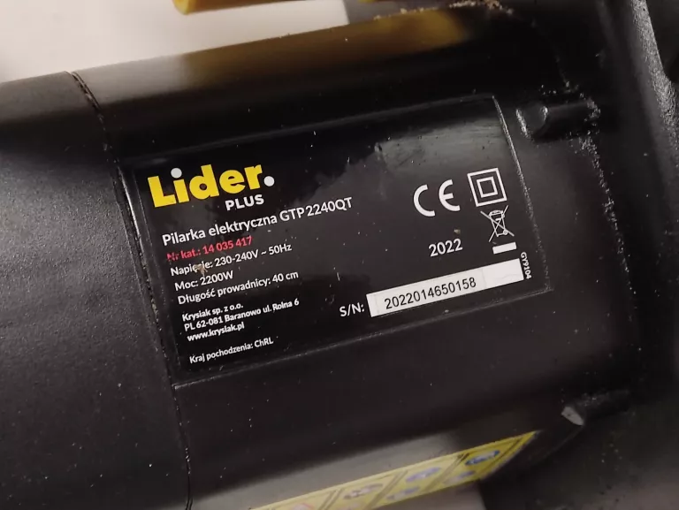 PIŁA ELEKTRYCZNA LIDER GTP 2240 QT W PUDEŁKU