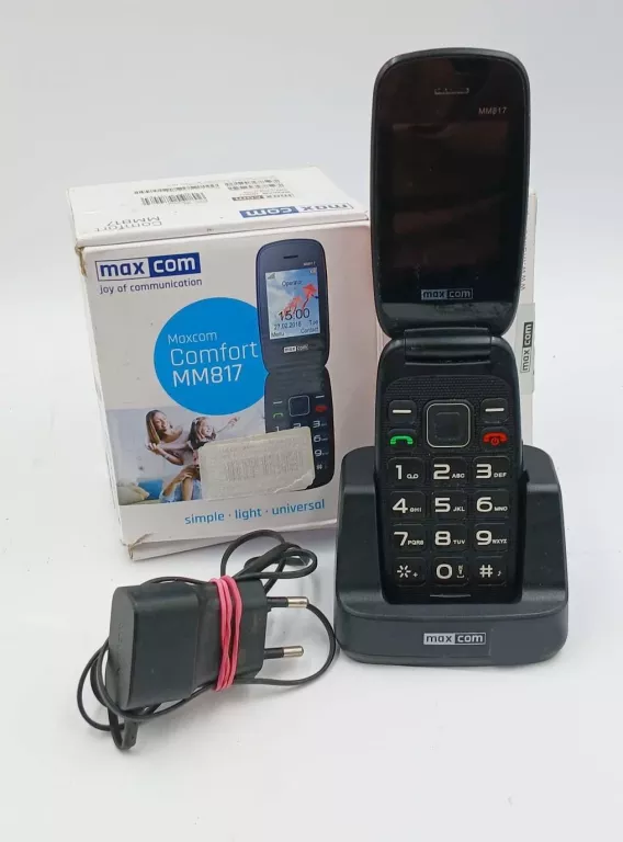 TELEFON KOMORKOWY MAX COM MM817 LADOWARKA STACJA DOKUJACA