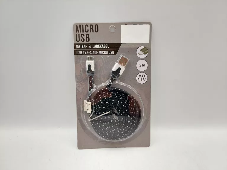 KABEL MICRO USB CZARNY 2M TEDI USB-A DO MICRO USB