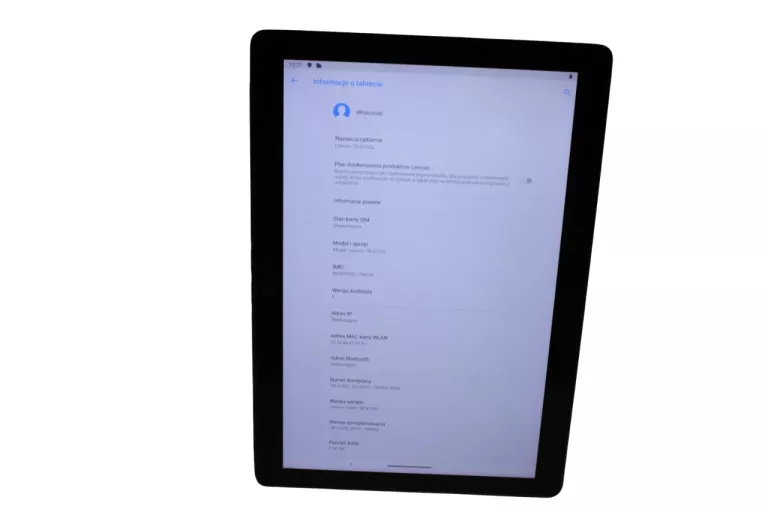 TABLET LENOVO TAB P10 TB-X705L 10.1" 3/32 GB LTE WI-FI CZARNY PUDEŁKO
