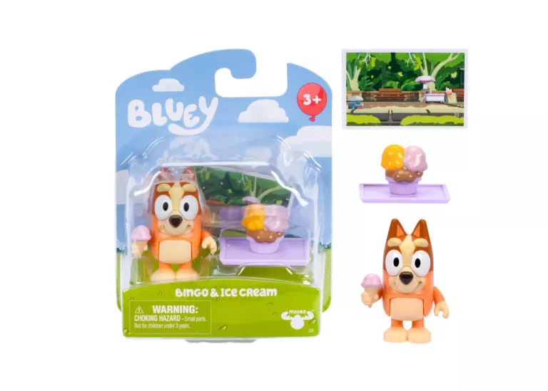 BLUEY FIGURKA Z AKCESORIAMI BINGO I LODY