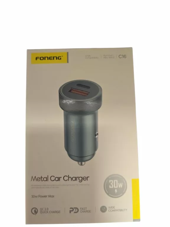 FONENG ŁADOWARKA SAMOCHODOWA C16 - USB + TYP C