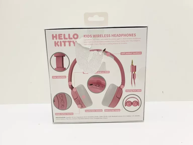 SŁUCHAWKI BEZPRZEWODOWE OTL TECHNOLOGIES HELLO KITTY HK0991 DLA DZIECI