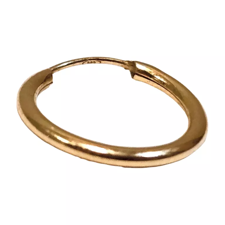 KOLCZYKI ZŁOTE KÓŁKA 0,52G 585 ŚREDNICA 15 MM