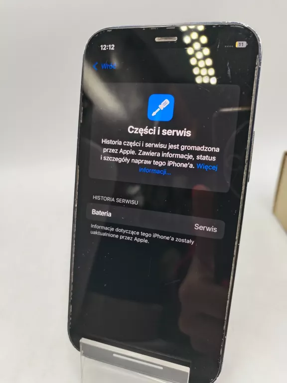 TELEFON IPHONE 12 MINI 64GB NA CZĘŚCI/BAT SERWIS/USZKODZONY PORT ŁADOWANIA