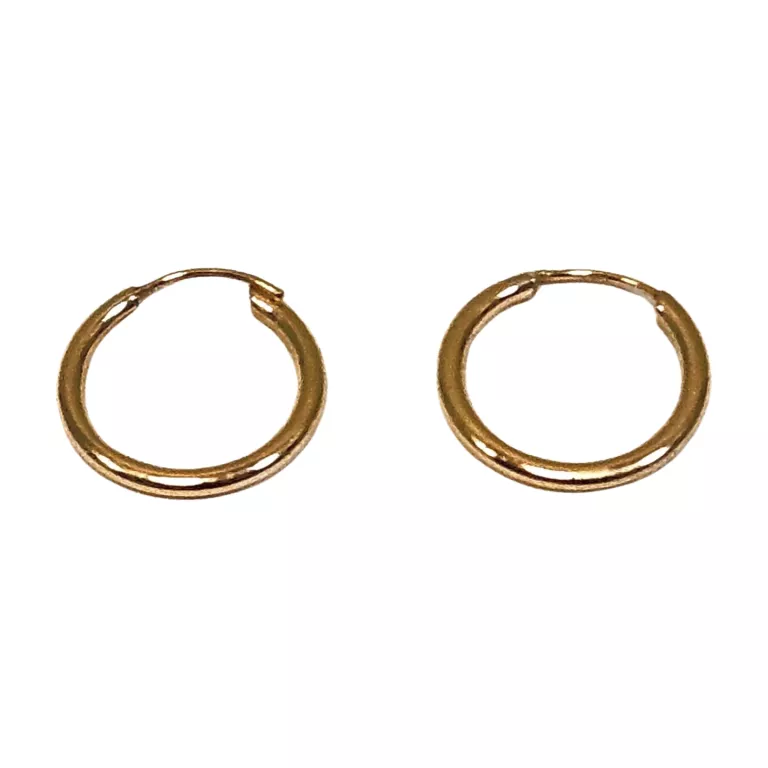 KOLCZYKI ZŁOTE KÓŁKA 0,52G 585 ŚREDNICA 15 MM