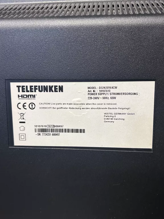 TELEWIZOR TELEFUNKEN D32H289X4CW + PILOT