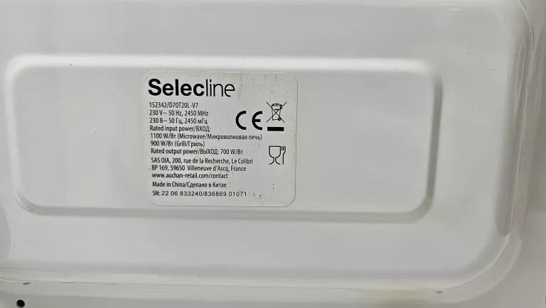 KUCHENKA MIKROFALOWA SELECLINE 152342