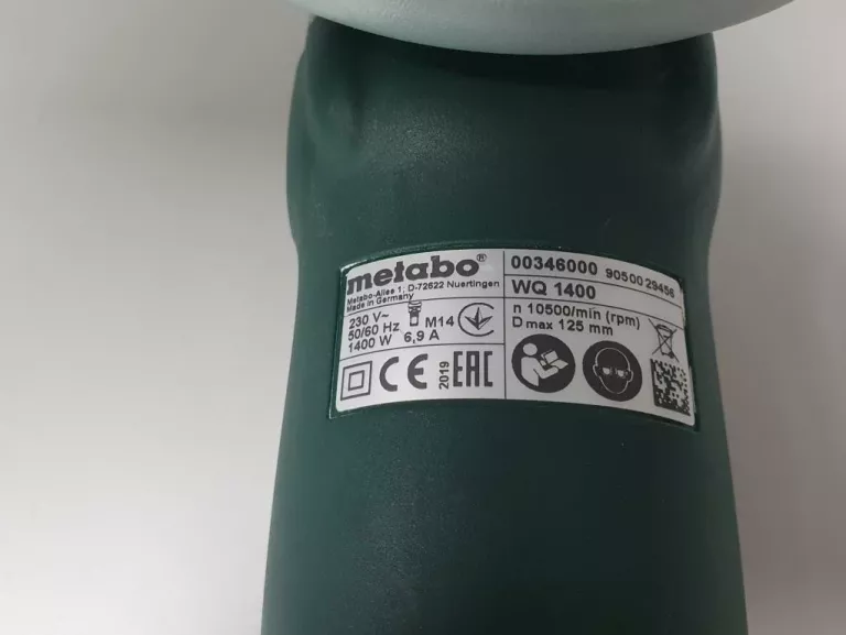 SZLIFIERKA KATOWA METABO WQ 1400
