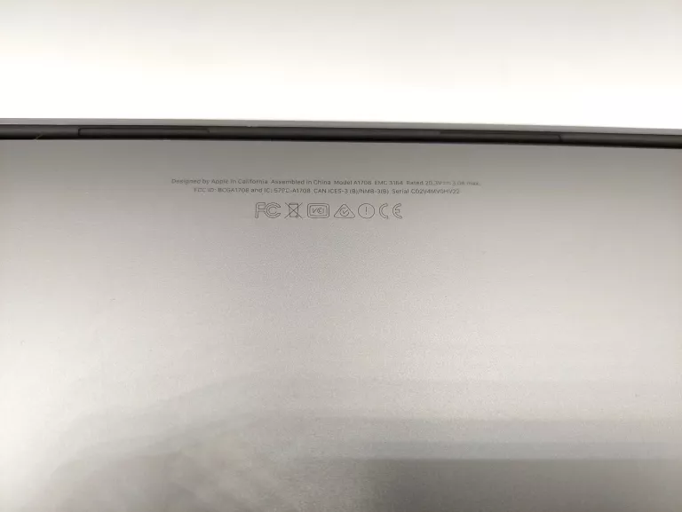 LAPTOP APPLE MACBOOK PRO 2017 A1708 13.3 I5 2.3GHZ 8GB SSD128GB