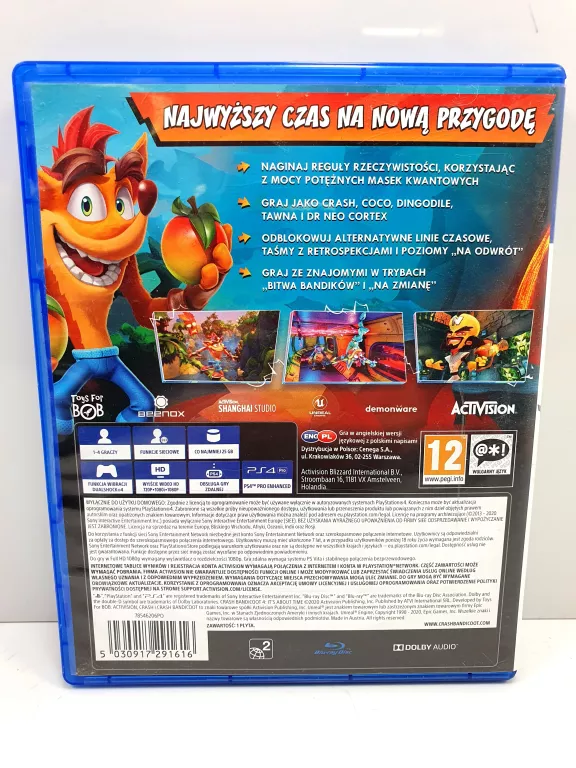 GRA PS4 CRASH BANDICOOT 4: NAJWYŻSZY CZAS