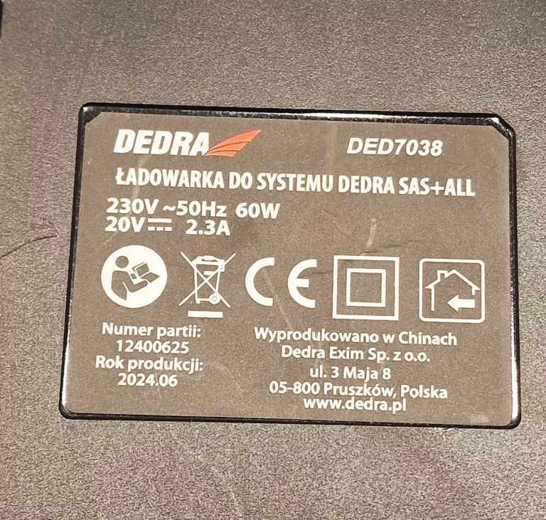 KLUCZ UDAROWY DEDRA DED7146 + AKUMULATOR 5.0 AH + ŁADOWARKA