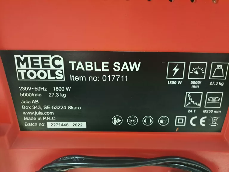 PILARKA STOŁOWA NA KÓŁKACH MEEC TOOLS 017711 1800W