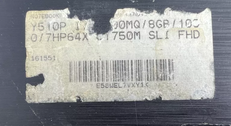 LAPTOP LENOVO IDEAPAD Y510P I7-4700MQ 8/1000GB NVIDIA GT750M SLI + ZASILAC